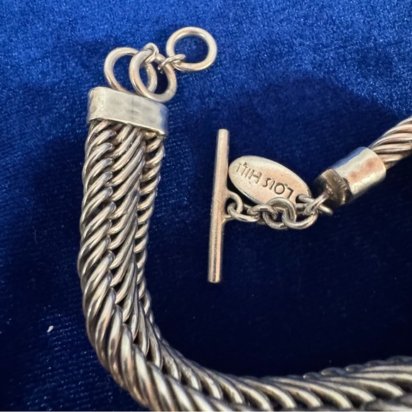 Lois Hill Polished Hand Woven Rope Chain Bracelet - Sterling Silver - Picture 6 of 8